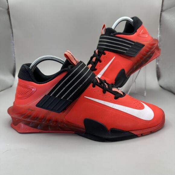 Nike Savaleos Shoes Mens Size 7.5 Red Black Weightlifting Strap CV5708-606 - Picture 1 of 8